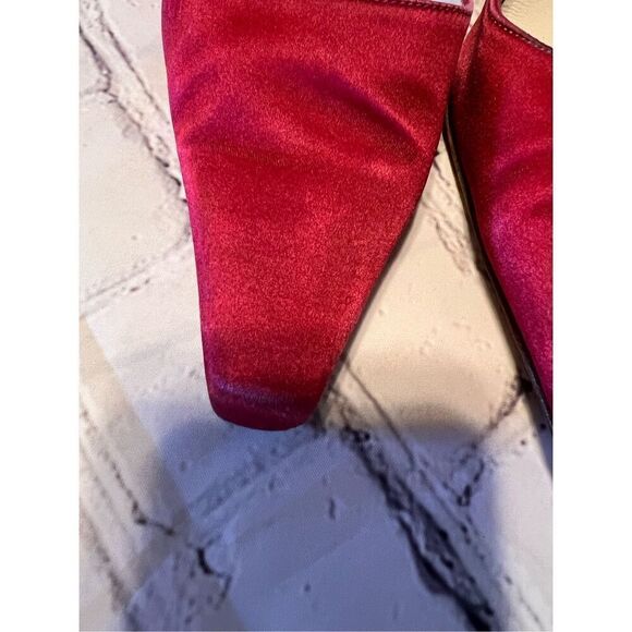 Manolo Blahnik Size 36 Pointed Toe Suede Pump Heels Red Classic Dressy Glam - Picture 5 of 16